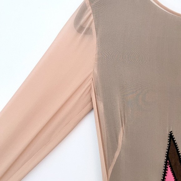 Emilio Pucci Pre Fall 2015 RTW Lightning bolt Gown Maxi Dress Long Sleeve Mesh - Picture 6 of 14